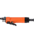 High Performance Pneumatic Air Die Grinder With Speed Control And 6mm Collet For Precision Metal Engraving and Wood Carving At 3000 RPM in orange color with throttle.