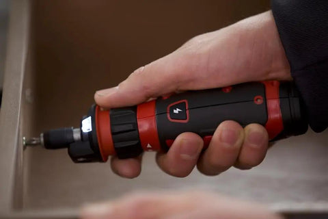Using Rechargeable 4V Cordless Screwdriver With Circuit Sensor Technology for safe electrical work, includes 9 bits, compact for fixes.