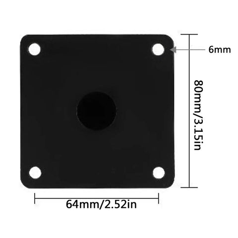 Heavy Duty Iron Furniture Caster Legs With Ball Bearing Wheels Roll Easy On Carpet Or Hardwood Raise Couches Beds And Tables Quick Install Adds Serious Stability And Clean Style To Any Living Space Set Of Four, black base size 80mm x 64mm.