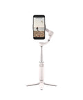 Smooth Mobile Gimbal With Built In Extension Rod For Android And iPhone Portable And Foldable Three Axis Stabilizer in use