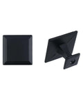 Square Cabinet Knobs Matte Black Set Heavy Duty Aluminum Alloy Drawer Handles front and side view