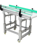 PU Inclined Wall Conveyor Belt 48 Inch Long By 20 Inch Wide Aluminum Industrial Transport Conveyor Machine 110V Heavy Duty