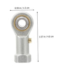 Four Shop Tested PHS6 Rod End Bearings Featuring Sharp Female Thread And Bulletproof Fish Eye Ball Joints, 1.57 in size, steel core.