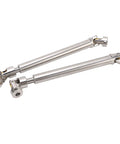Beefy Stainless Steel M4 Drive Shaft Set For 1 To 10 RC Crawlers Universal Cross Knot With Brass Ball High Torque Spline Design Fits Axial SCX10 II 139mm Red