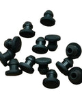 10 Piece Silicone Rubber Snap On Plugs And Hole Caps With High O Ring Assortment Kit For Leak Proof Sealing Of Pipelines Industrial Equipment Food Processing Automotive Systems And More, black silicone plugs