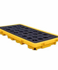 Heavy Duty Polyethylene Spill Containment Tray For Oil Drums With Drain, Industrial Stackable Spill Pallet, 130x68x15 Cm, 10,000 Lbs Capacity