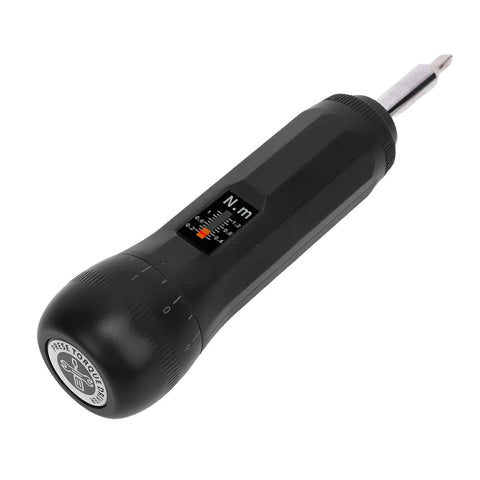 Fabater Preset Torque Wrench 0.2-1.2 Nm Range With S2 Bit Set 1/4 Inch Hex Drive Torsion Tool showing torque scale and precision design.