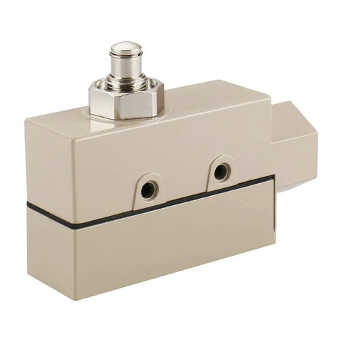 Sealed TZ-6001 Limit Switch with plunger actuator, 15A 250VAC capacity, IP65 waterproof with oil-proof aluminum shell for industrial use.