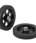 Super Smooth Digital Rolling Meter Counter With Kickass Six Digit Display For Precise Textile And Faux Leather Length Measurement Zero Hassle Tracking And Nail It Exactness On Every Yard - dual black rubber wheels.