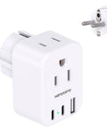 Works Like A Charm Type E F Plug Adapter For US To Europe Travel with dual AC outlets and USB ports