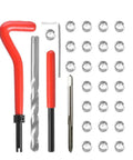 30 Piece Metric Thread Repair Kit With Threaded Inserts And Installation Tool For M3 M4 M7 M9 M11 Helicoil Style Coils