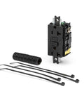 Heavy Duty Gfci Receptacle Replacement Kit Designed For Flextec 650 Welder Panel Upgrade Plus Premium 120 Volt 15 Amp Ground Fault Circuit Interrupter Outlet with tools.