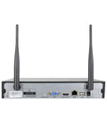 Back view of 10 Channel Full HD Security NVR System With Built In WiFi Router No HDD Included showing antenna and ports.