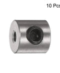 10 Piece Set Screw Shaft Collars With 2mm Bore, Stainless Steel 304, 7mm OD, 7mm Width, Rock Solid Positioners and Stops