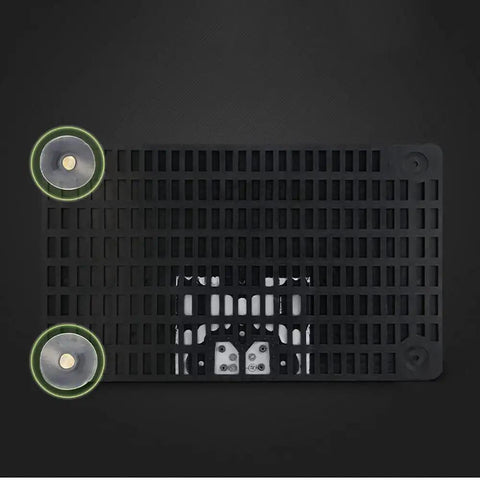 Golf Swing Trainer Putting Mat With 360 Degree Ball Return, durable black mat texture with holes, top view