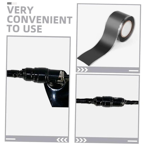 Heavy Duty Pipe Repair Tape For Outdoor Use Self Adhesive Sealant Tape 3m Leak Stop No Fuss Waterproof Fix For Water Pipes And Quick Diy Seals For All Weather Conditions shown in use on water pipes.