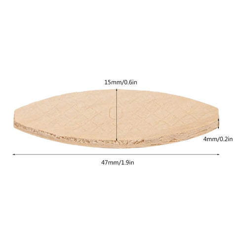 Dimensions of Beech Wood Biscuit from Pack of 20 for Board Joining, Superior Jointing Strength, Tight Bonding With Glue
