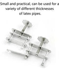 Set Of 20 Flow Control Pipe Clamps Water Stop Clamps Hose Fixing Clips With Swivel Screws For Lab Experiments Teaching And Research Projects Durable Metal Construction For Precise Fluid Control, two clamps on surface
