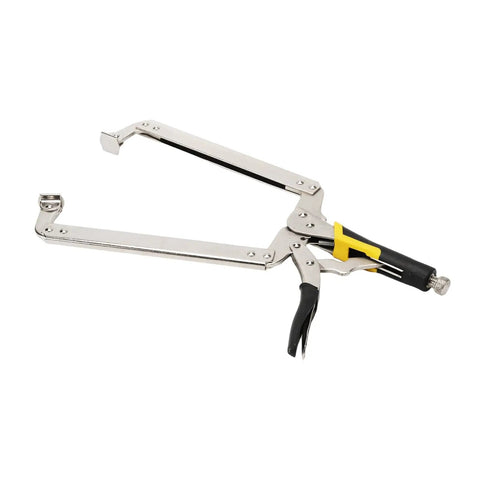 18 Inch C Type Welding Clamps Set Of 4 Beefy Locking Pliers Face Clamps, high carbon steel, open on white background