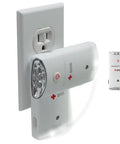 Swivel Emergency Flashlight That Automatically Kicks In During Power Failures Providing Super Bright Led Light plugged into outlet