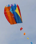 Colorful Parafoil Kite With 118 Inch Long Tail Go-To Outdoor Fun Easy To Fly Includes Handle And Line 20 Inch Frame Great