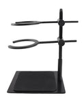 Premium Adjustable Pour Over Coffee Dripper Stand featuring a black aluminum alloy frame with two holder rings.