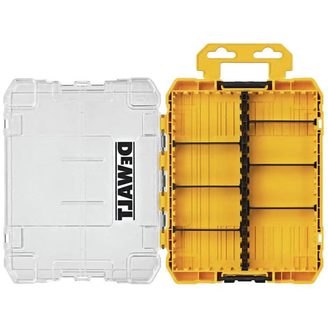 Medium Duty Tool Box With Eight Compartments Small Parts Organizer, Grab And Go Portable Tough Case With Customizable Dividers