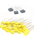 240 Piece Film Box Capacitor Kit With 24 Values Polyester Box Capacitors From 1nF To 1uF MKT PET 63V-100V For DIY Electronics, Hobbyist