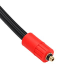 Close-up of Heavy Duty Tire Inflator Extension Hose with Quick Connect Push Lock Chuck and Leak Proof Copper Fittings.