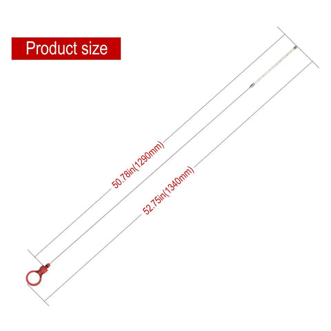Dodge Chrysler Jeep Ram VW Volkswagen Transmission Dipstick Upgrade With Clear Grid Scales showing full length and size dimensions