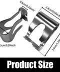 2 Pack Windshield Wiper Linkage Clips For Most Cars, Beefy Wiper Arm Repair Kit, Universal Windshield Wiper Linkage Clip, Wiper Motor Connection Clamp For A Smooth Long Lasting Wipe, manganese steel, product size
