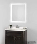 LED Bathroom Mirror With Bluetooth Speakers Frameless Wall Mounted Vanity Mirror Built In Dope Audio Horizontal Or Vertical Mount