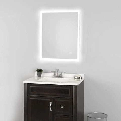 LED Bathroom Mirror With Bluetooth Speakers Frameless Wall Mounted Vanity Mirror Built In Dope Audio Horizontal Or Vertical Mount