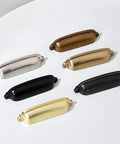 Assorted metal drawer pulls including 10 Pack Bin Cup Drawer Pulls Shell Handle Cabinet Hardware in Oil Rubbed Bronze Vintage Style