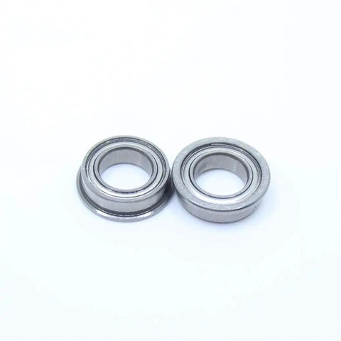 Totally Sick Pack Of 10 Flanged Deep Groove Ball Bearings MF106ZZ Chrome Steel ABEC-1 Miniature Size 6x10x3mm side view of two bearings