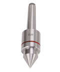 MT2 Live Center For Lathe Tailstock With 60 Degree Center Tip Triple Ball Bearing System High Carbon Steel Construction, front view