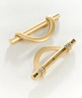 Brushed Gold Half Moon Cabinet Pulls 3.75 Inch Dope Antique Kitchen Drawer Handles Gold Dresser Cabinet Hardware 8 Pack