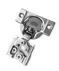 30 Pack Half Inch Overlay Soft Closing Face Frame Cabinet Hinges With Screws Easy Install 105 Degree Six Way Three Cam Adjustment Concealed Kitchen Door Hinges For Cabinets, close-up view of a single hinge