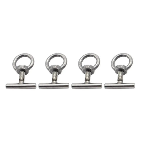 Beefy Rugged Single Pack Eye Bolts Ring Eye Bolt 304 Stainless Steel Lifting Eye Nuts Kit For Secure Hoisting And Rigging Easy To Carry Shoulder Eye Screw And Ring Set, four eye bolts
