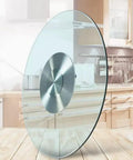 8mm Tempered Glass Lazy Susan Turntable Serving Tray For Restaurants And Banquets Rotating Tabletop With Beefy 300 Kg Capacity