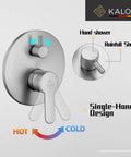 Single-handle wall-mounted control of Shower System With Tub Spout And Handheld Rainfall Shower Head Wall Mounted In Brushed Nickel