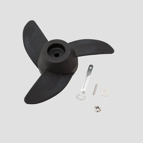 Three Blade Prop For Electric Trolling Motors Fit 55Lb 62Lb 86Lb Outboard Trolling Motors Weedless Design For Shallow Water Speed And Efficiency Includes Prop Nut And Pin High Strength Nylon Three Point Five Inch Hub