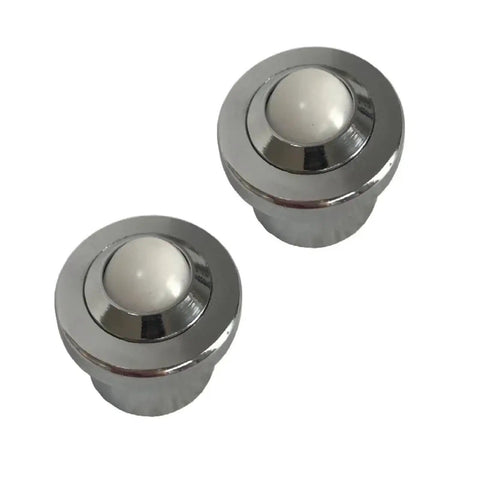 20 Pack Of Heavy Duty Nylon Ball Transfer Units With Embedded Roller Bearings For Seamless Multi Directional Motion On Conveyors And Workbenches Rolls Like Butter Under Tough Shop Loads - close-up view of nylon roller bearings.