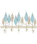 Rock-Solid Wall Mount Coat Hanger Hook Holder with decorative leaf design, adjustable hooks for entryway and bathroom storage.