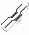 Set Of 2 Aluminum RC Chassis Frame Rails For MN98 MN99S One Twelfth Scale DIY Friendly Replacement Parts Black Easy Install And Durable Metal Upgrade For Tough Builds, top view.
