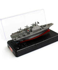 Realistic Military Aircraft Carrier RC Boat With 2.4G Remote Control, Water Surface Power Boat Toy For Kids in display case