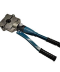 Manual Hydraulic Crimping Tool For Automotive A/C Pipe Assembly with metal crimping head and ergonomic handles.