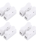 100Pcs Push In Wire Connectors 5A 250V No Fuss Quick Connect Electrical Connectors 2 Pin Cable Connector for lighting and appliances.