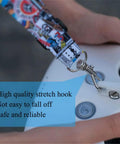 Adjustable Drone Controller Neck Strap with graffiti design attached to Avata FPV remote, showing metal hook.