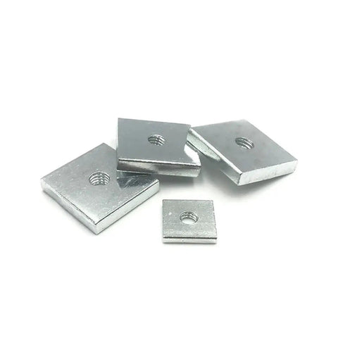 Heavy Duty Thin Square Nuts Bulk Pack Zinc Plated Carbon Steel M2.5 M3 M4 Lock Down Hard On Welding Frames And Garage Projects Built Tough And Ready For The Long Haul Without Slipping Up